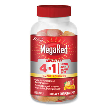 MegaRed® Advanced 4-in-1 Omega-3 Gummies, 60 Count freeshipping - TVN Wholesale